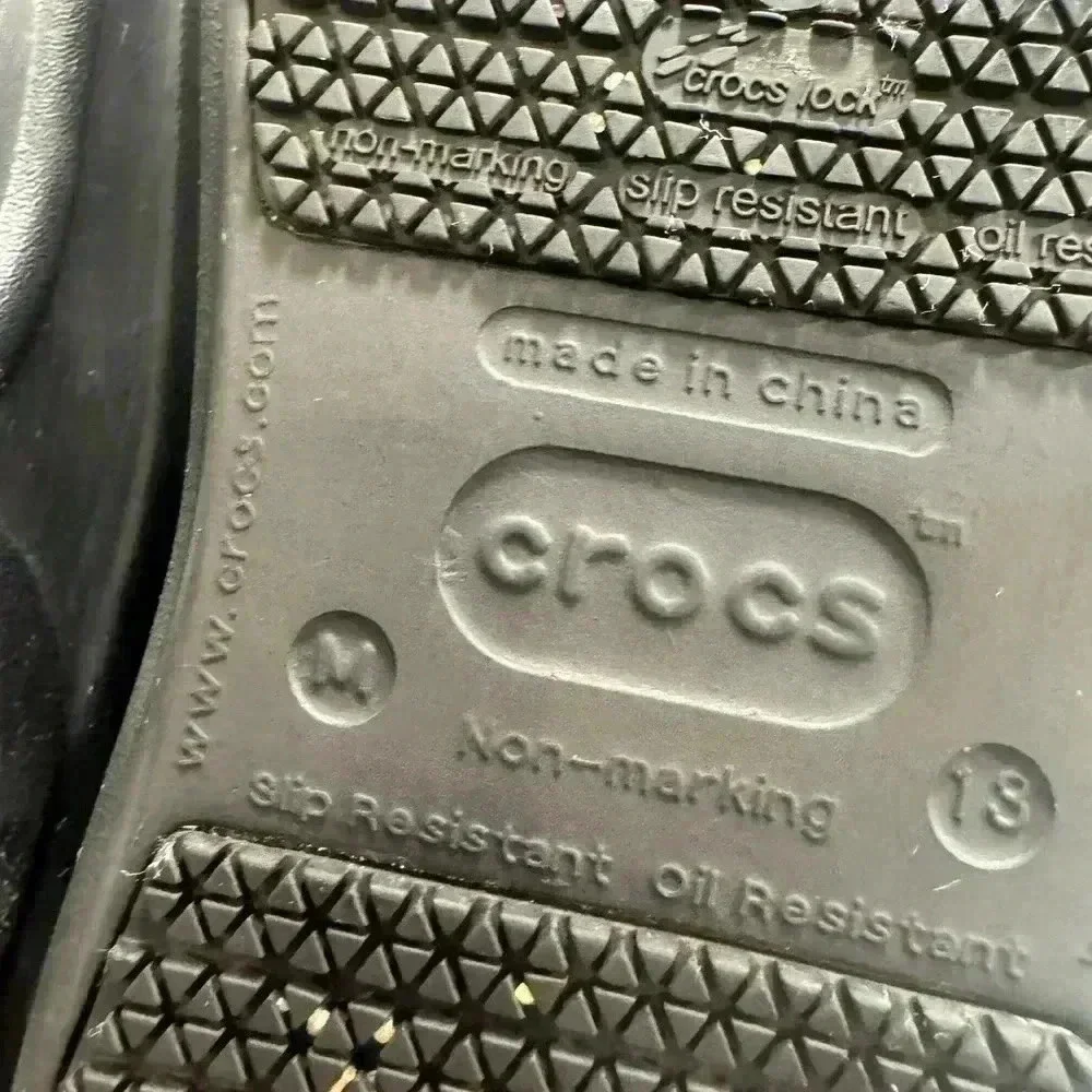 Crocs men’s black slip on shoes. Ankle strap Size 13 perfect condition